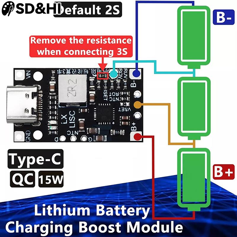 1pc Type-C 2S 3S 8.4V 12.6V St - Li Ion Charger Module ulasan dan harga