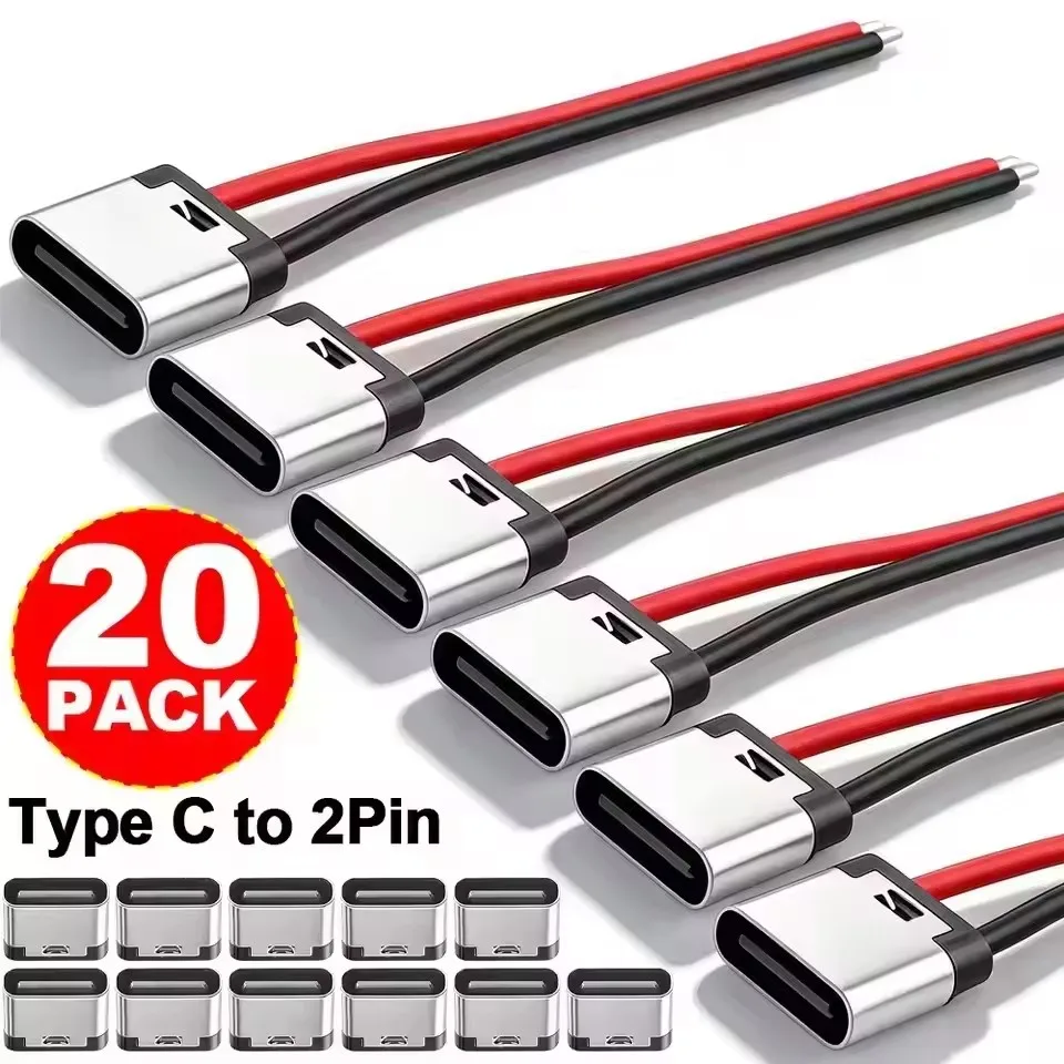 5-20PCS Type-C 2Pin Solder Wir - Usb C Cable ulasan dan harga