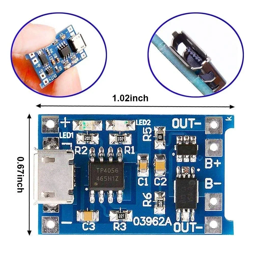 1-20PCS Type-c/Micro/Mini USB  - Li Ion Charger Module ulasan dan harga