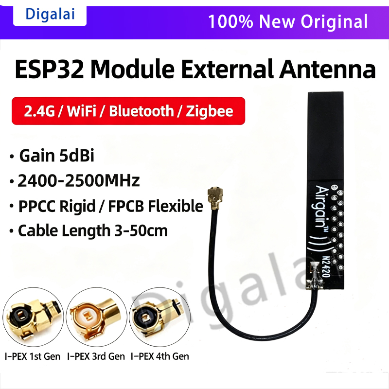 ESP32 Antenna 2.4GHz WiFi Blue - Ipex Connector ulasan dan harga