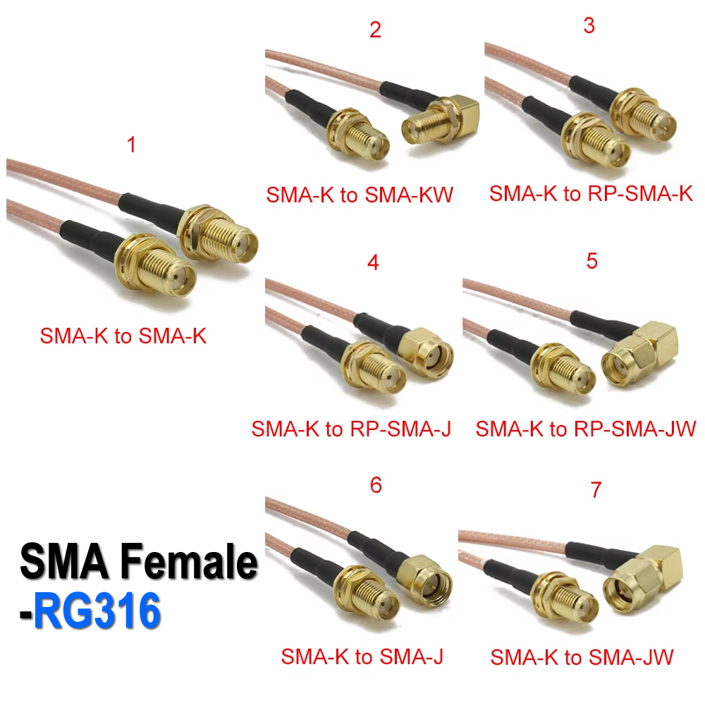 RG316 SMA to SMA/RP SMA Male P - Jumper Wire Kit ulasan dan harga